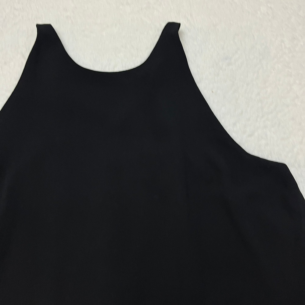 Mossimo Dress Womens XL Black High Low Halter Neck Trapeze Sleeveless Chiffon